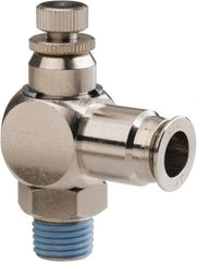 PRO-SOURCE - 1/4" Male NPT x 3/8" Tube OD Tamper Resistant Valve - 0 to 113.76 psi & Nickel Plated Brass Material - Apex Tool & Supply