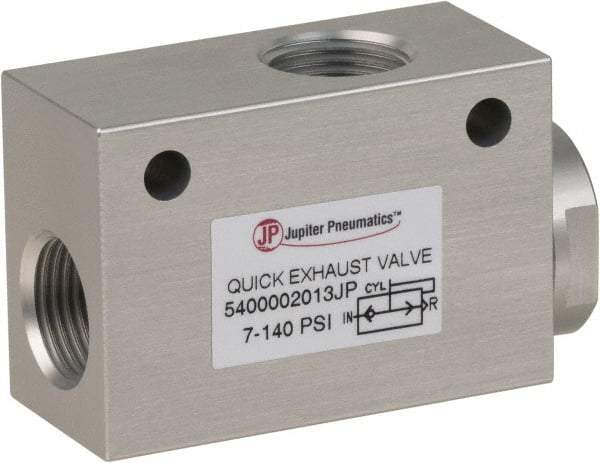 PRO-SOURCE - 3/8" NPT Quick Exhaust Valve - 3/8" Exhaust Port, 7.1 to 140.78 psi, Aluminum Alloy Material - Apex Tool & Supply