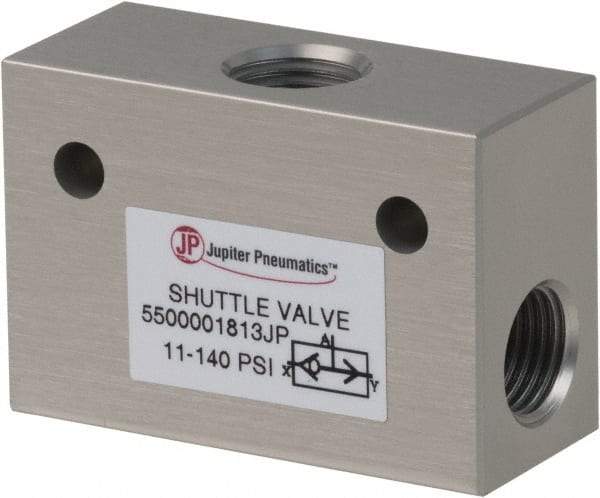 PRO-SOURCE - 1/4" NPT Shuttle Valve - 11.4 to 140.78 psi & Aluminum Alloy Material - Apex Tool & Supply