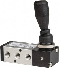 PRO-SOURCE - 1/8" NPT Manual Mechanical Valve - 5-Way, 2 Position, Lever, 0.98 CV Rate & 127.98 Max psi - Apex Tool & Supply