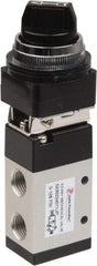 PRO-SOURCE - 1/4" NPT Mechanically Operated Air Valve - 3 Way, 2 Position, Selector/Manual, 0.98 CV Rate & 127.98 Max psi - Apex Tool & Supply