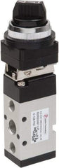 PRO-SOURCE - 1/4" NPT Mechanically Operated Air Valve - 5-Way, 2 Position, Selector/Manual, 0.98 CV Rate & 127.98 Max psi - Apex Tool & Supply