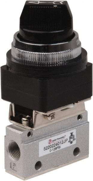 PRO-SOURCE - 1/8" NPT Mechanically Operated Air Valve - 2-Way, 2 Position, Selector/Manual, 0.1 CV Rate & 127.98 Max psi - Apex Tool & Supply
