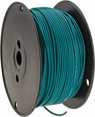 Made in USA - 18 AWG, 16 Strand, 500' OAL, Tinned Copper Hook Up Wire - Green PVC Jacket, 0.106" Diam - Apex Tool & Supply
