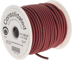 Made in USA - 18 AWG, 65 Strand, 100' OAL, Tinned Copper Hook Up Wire - Red EPDM Jacket, 0.145" Diam - Apex Tool & Supply