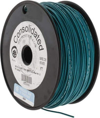 Made in USA - 20 AWG, 10 Strand, 500' OAL, Tinned Copper Hook Up Wire - Green PVC Jacket, 0.07" Diam - Apex Tool & Supply