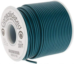 Made in USA - 20 AWG, 10 Strand, 100' OAL, Tinned Copper Hook Up Wire - Green PVC Jacket, 0.07" Diam - Apex Tool & Supply