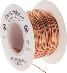 Made in USA - 20 AWG, 0.032 Inch Diameter, 79 Ft., Solid, Grounding Wire - Copper, ASTM B3, QQ-W-343 Type S, RoHS Compliant - Apex Tool & Supply