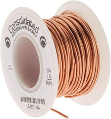 Made in USA - 16 AWG, 0.0508 Inch Diameter, 32 Ft., Solid, Grounding Wire - Copper, ASTM B3, QQ-W-343 Type S, RoHS Compliant - Apex Tool & Supply