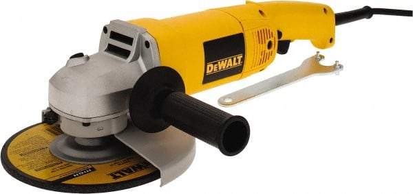 DeWALT - 7" Wheel Diam, 8,000 RPM, Corded Angle & Disc Grinder - 5/8-11 Spindle, 120 Volts, 13 Amps - Apex Tool & Supply