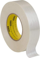 3M - 1" x 60 Yd Clear Rubber Adhesive Packaging Tape - Polyester Film Backing, 7 mil Thick, 380 Lb Tensile Strength, Series 8919MSR - Apex Tool & Supply