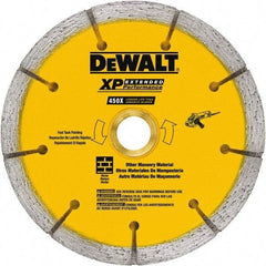 DeWALT - 6" Diam, 7/8" Arbor Hole Diam, Wet & Dry Cut Saw Blade - Diamond-Tipped, Standard Round Arbor - Apex Tool & Supply