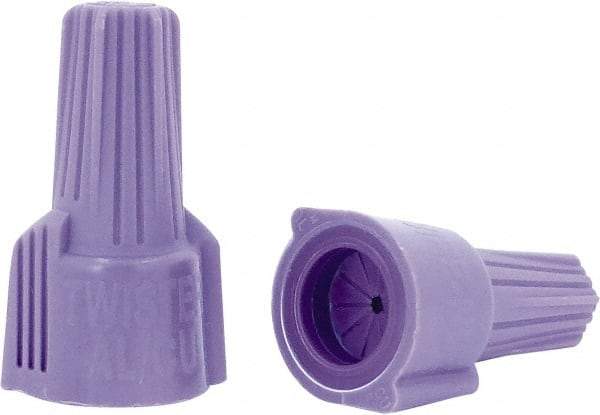 Ideal - 2, 12 (Al) + & 1, 18 (Cu) to 1, 10 (Al) + 2, 10 (Cu) AWG, 600 Volt, Corrosion Resistant, Wing Twist on Wire Connector - Purple, 221°F - Apex Tool & Supply