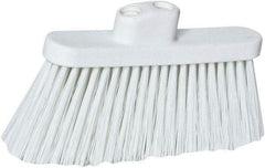 PRO-SOURCE - 10" Wide, White Polypropylene Bristles, Angled Broom - Threaded Handle, 10 Inch Wide Broom, White Bristles, Handle Sold Separately - Apex Tool & Supply