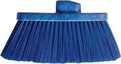 PRO-SOURCE - 10" Wide, Blue Polypropylene Bristles, Angled Broom - Threaded Handle, 10 Inch Wide Broom, Blue Bristles, Handle Sold Separately - Apex Tool & Supply