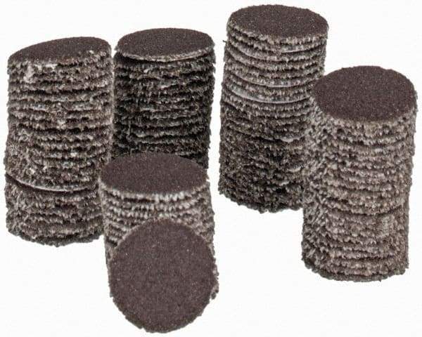 Tru-Maxx - 1/2" Diam, 240 Grit Aluminum Oxide Adhesive PSA Disc - Very Fine Grade, X Weighted Cloth Backing, For Right Angle/Vertical Shaft Portable Grinders - Apex Tool & Supply