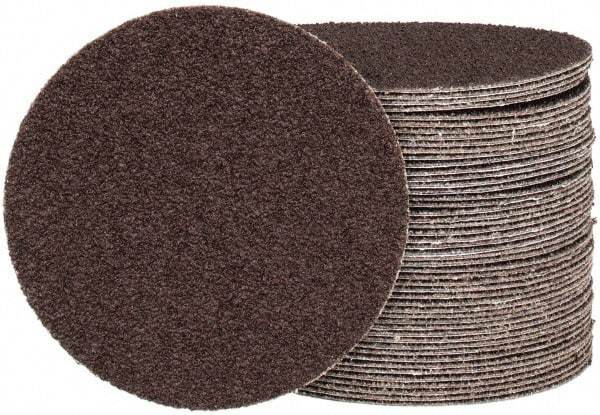 Tru-Maxx - 4" Diam, 40 Grit Aluminum Oxide Adhesive PSA Disc - Coarse Grade, X Weighted Cloth Backing, For Right Angle/Vertical Shaft Portable Grinders - Apex Tool & Supply