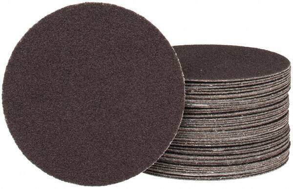 Tru-Maxx - 4" Diam, 100 Grit Aluminum Oxide Adhesive PSA Disc - Fine Grade, X Weighted Cloth Backing, For Right Angle/Vertical Shaft Portable Grinders - Apex Tool & Supply