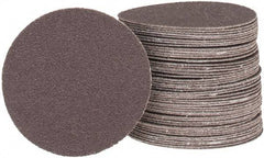 Tru-Maxx - 3" Diam, 100 Grit Aluminum Oxide Adhesive PSA Disc - Fine Grade, X Weighted Cloth Backing, For Right Angle/Vertical Shaft Portable Grinders - Apex Tool & Supply
