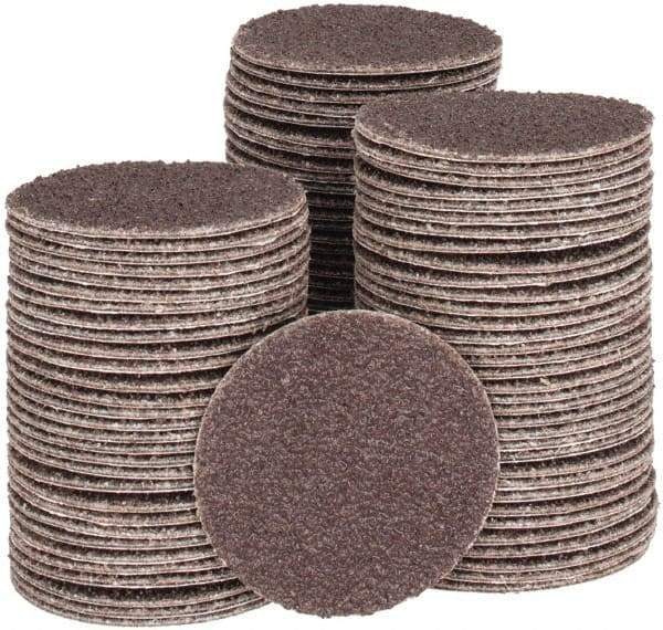 Tru-Maxx - 1-1/2" Diam, 50 Grit Aluminum Oxide Adhesive PSA Disc - Coarse Grade, X Weighted Cloth Backing, For Right Angle/Vertical Shaft Portable Grinders - Apex Tool & Supply