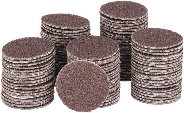Tru-Maxx - 1" Diam, 80 Grit Aluminum Oxide Adhesive PSA Disc - Medium Grade, X Weighted Cloth Backing, For Right Angle/Vertical Shaft Portable Grinders - Apex Tool & Supply