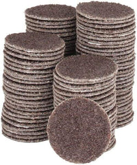 Tru-Maxx - 1" Diam, 50 Grit Aluminum Oxide Adhesive PSA Disc - Coarse Grade, X Weighted Cloth Backing, For Right Angle/Vertical Shaft Portable Grinders - Apex Tool & Supply