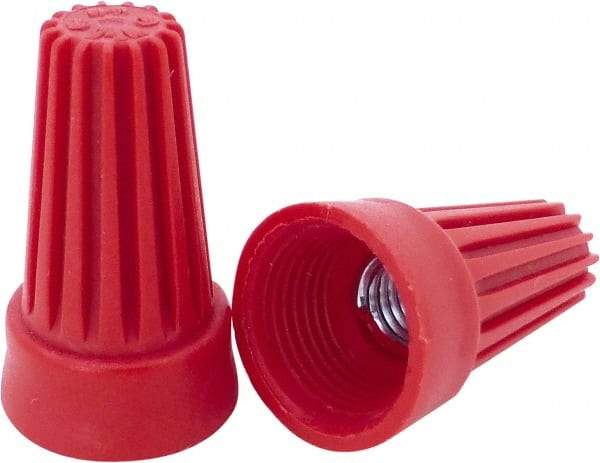 Ideal - 2, 14 to 4, 12 AWG, 600 Volt, Flame Retardant, Standard Twist on Wire Connector - Red, 221°F - Apex Tool & Supply
