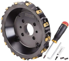 Kennametal - 13 Inserts, 12" Cut Diam, 2-1/2" Arbor Diam, 25.45mm Max Depth of Cut, Indexable Square-Shoulder Face Mill - 0/90° Lead Angle, 80mm High, LN.U 2210.. Insert Compatibility, Series MEGA90 - Apex Tool & Supply