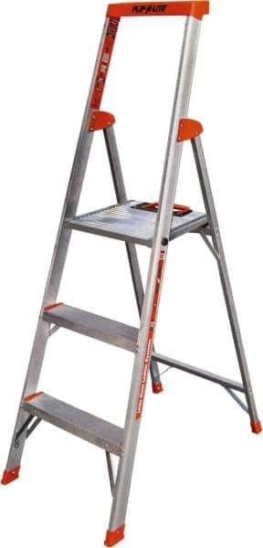 Little Giant Ladder - 3 Steps, 5' High, Type IA Rating, Aluminum Step Ladder - 300 Lb Capacity, 20" Base Width - Apex Tool & Supply