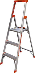 Little Giant Ladder - 3 Steps, 5' High, Type IA Rating, Aluminum Step Ladder - 300 Lb Capacity, 20" Base Width - Apex Tool & Supply