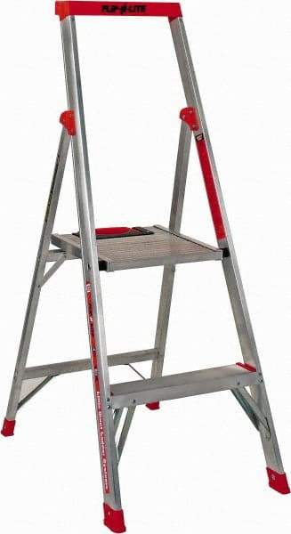 Little Giant Ladder - 2 Steps, 4' High, Type IA Rating, Aluminum Step Ladder - 300 Lb Capacity, 19" Base Width - Apex Tool & Supply