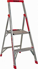 Little Giant Ladder - 2 Steps, 4' High, Type IA Rating, Aluminum Step Ladder - 300 Lb Capacity, 19" Base Width - Apex Tool & Supply