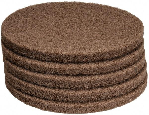 PRO-SOURCE - Polishing Pad - 14" Machine, Tan Pad, Polyester - Apex Tool & Supply