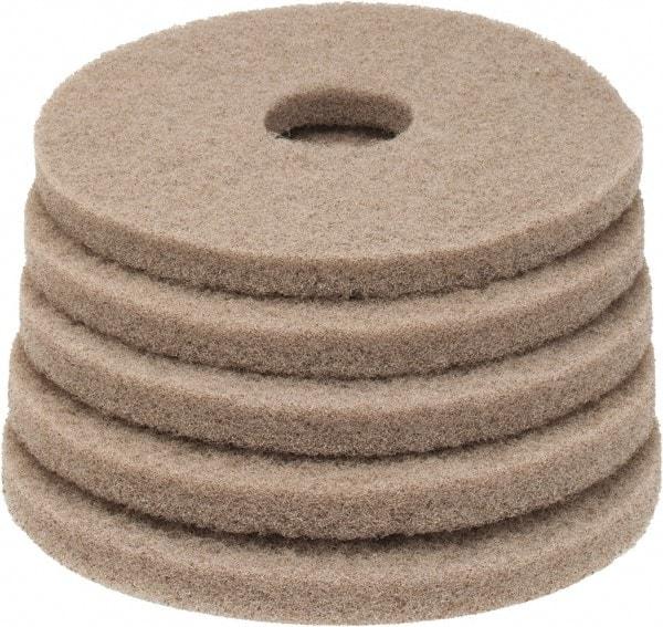 PRO-SOURCE - Polishing Pad - 13" Machine, Tan Pad, Polyester - Apex Tool & Supply