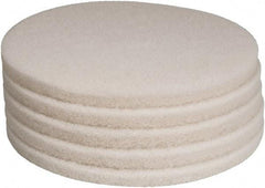 PRO-SOURCE - Polishing Pad - 19" Machine, White Pad, Polyester - Apex Tool & Supply