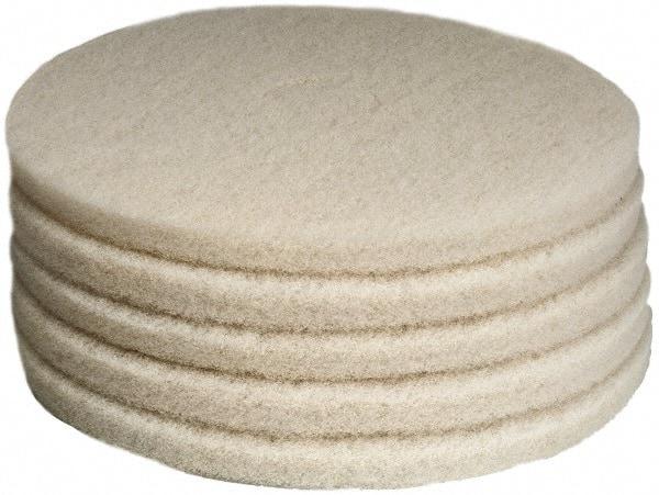 PRO-SOURCE - Polishing Pad - 17" Machine, White Pad, Polyester - Apex Tool & Supply