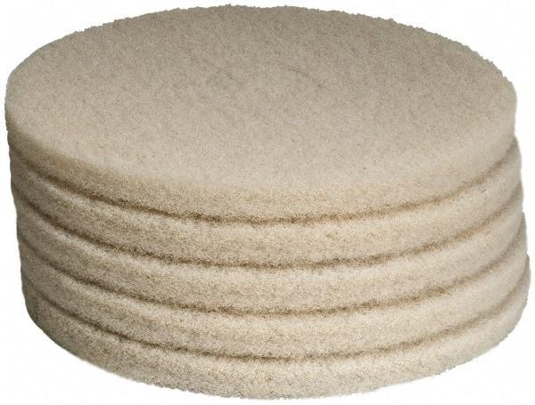 PRO-SOURCE - Polishing Pad - 15" Machine, White Pad, Polyester - Apex Tool & Supply