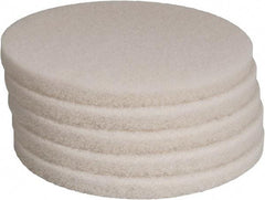 PRO-SOURCE - Polishing Pad - 14" Machine, White Pad, Polyester - Apex Tool & Supply