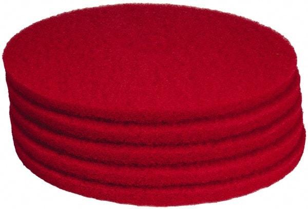PRO-SOURCE - Polishing Pad - 19" Machine, Red Pad, Polyester - Apex Tool & Supply