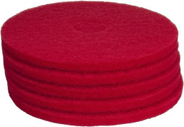 PRO-SOURCE - Polishing Pad - 17" Machine, Red Pad, Polyester - Apex Tool & Supply