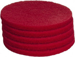 PRO-SOURCE - Polishing Pad - 14" Machine, Red Pad, Polyester - Apex Tool & Supply