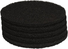 PRO-SOURCE - Stripping Pad - 15" Machine, Black Pad, Polyester - Apex Tool & Supply