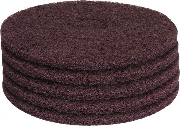 PRO-SOURCE - Stripping Pad - 15" Machine, Maroon Pad, Polyester - Apex Tool & Supply