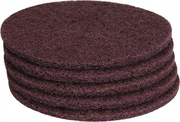 PRO-SOURCE - Stripping Pad - 14" Machine, Maroon Pad, Polyester - Apex Tool & Supply