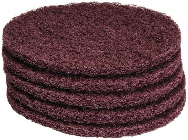 PRO-SOURCE - Stripping Pad - 13" Machine, Maroon Pad, Polyester - Apex Tool & Supply