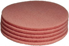 PRO-SOURCE - Polishing Pad - 27" Machine, Pink Pad, Polyester - Apex Tool & Supply