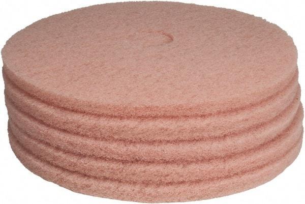 PRO-SOURCE - Polishing Pad - 20" Machine, Pink Pad, Polyester - Apex Tool & Supply