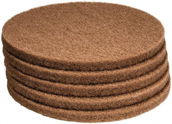 PRO-SOURCE - Polishing Pad - 17" Machine, Tan Pad, Polyester - Apex Tool & Supply