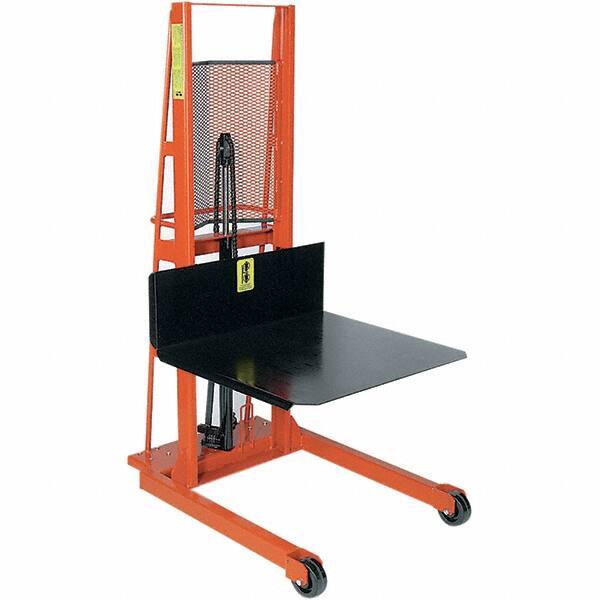 Wesco Industrial Products - 1,000 Lb Capacity, 60" Lift Height, Steel Stacker Manually Operated Lift - Apex Tool & Supply
