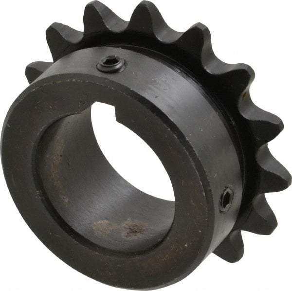 Browning - 15 Teeth, 3/8" Chain Pitch, Chain Size 35, Finished Bore Sprocket - 1" Bore Diam, 1.804" Pitch Diam, 1.99" Outside Diam - Apex Tool & Supply